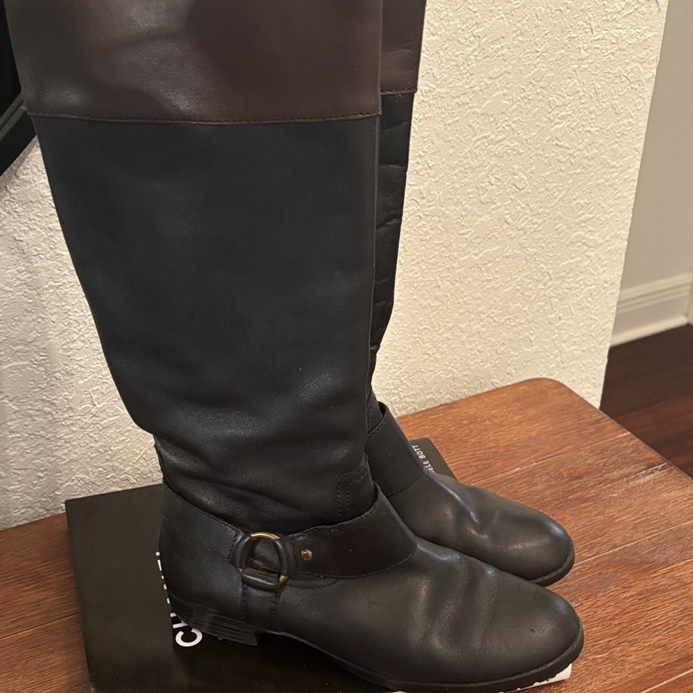 Ralph Lauren Black and Brown Women's Boots
